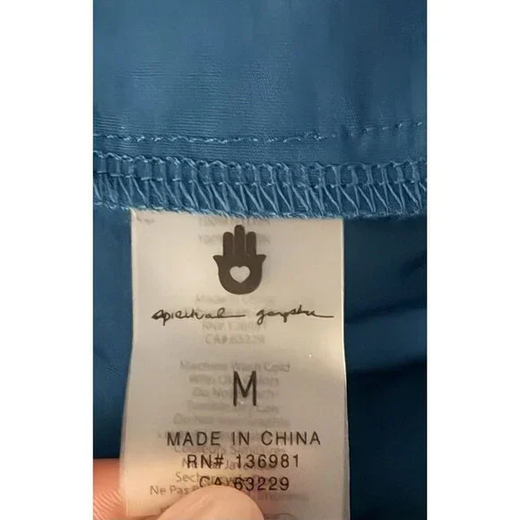 Spiritual Gangster Women's Teal Blue Taylor Cargo Loungewear - XS - Picture 5 of 8